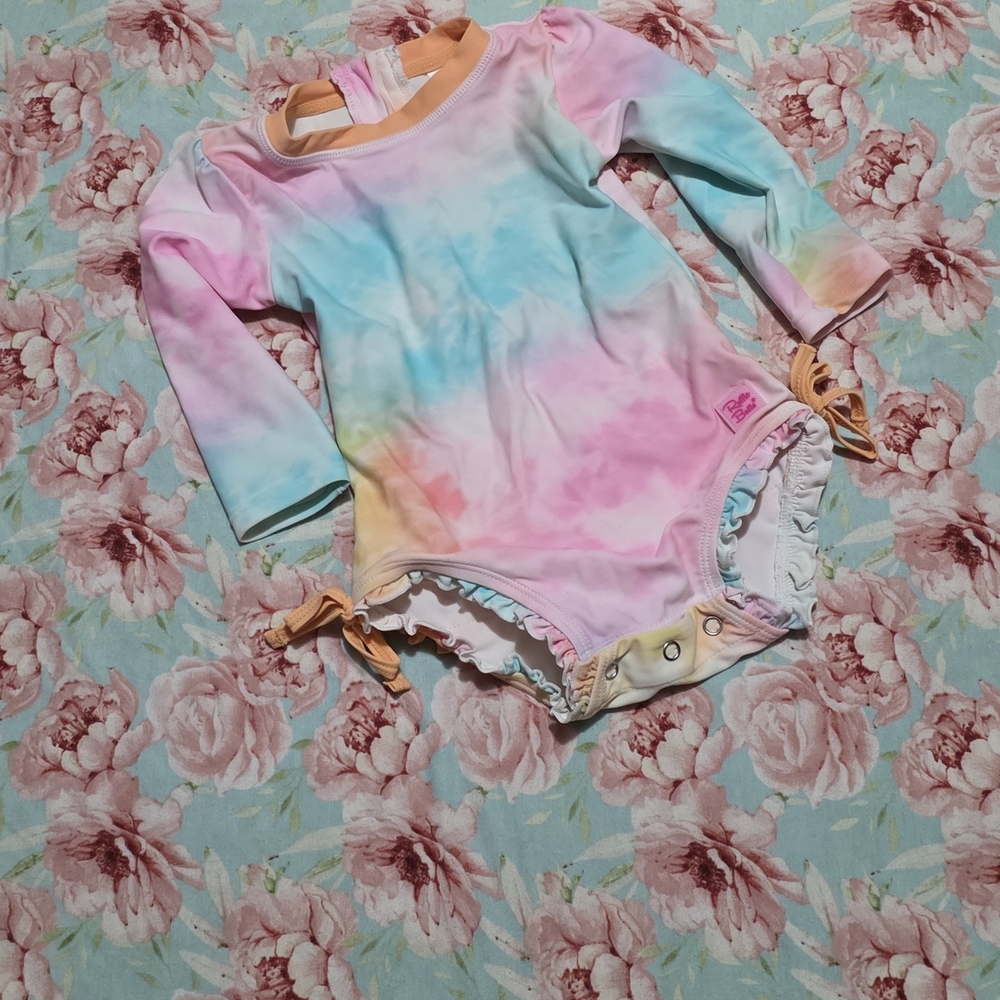 Ruffle Butts Pastel Tie-Dye Bodysuit